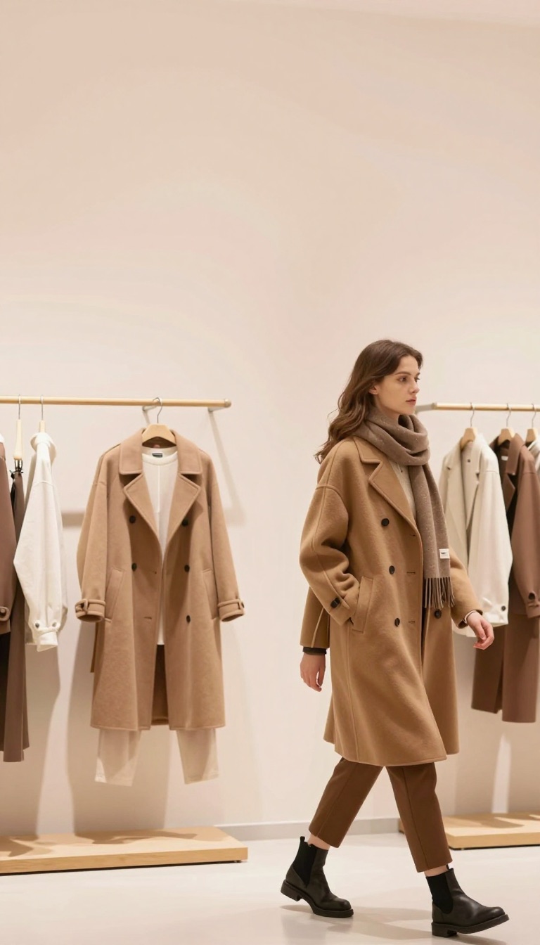AI-generated vertical fashion promo for a clothing store screen